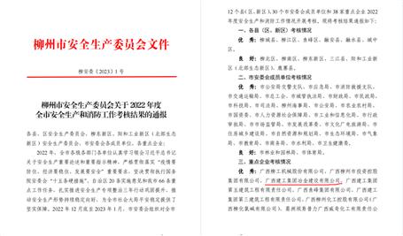 【喜訊】冶建公司2022年度這項(xiàng)工作獲評(píng)優(yōu)秀！